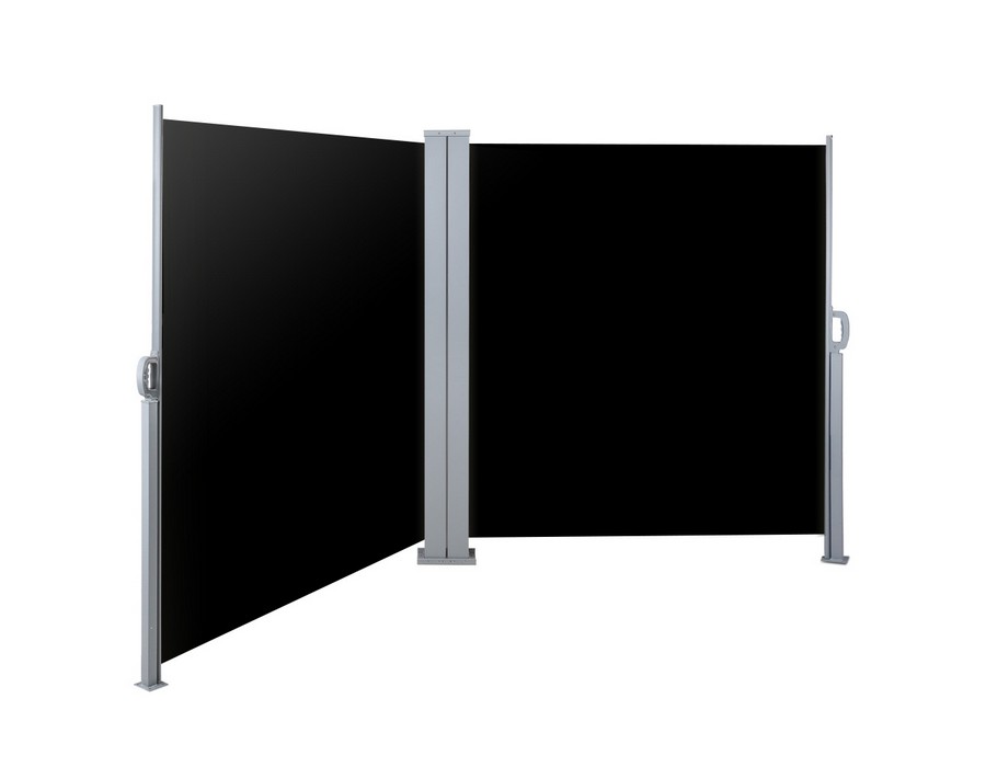Outdoor Screen Garden Panel (6x2m) Retractable Black