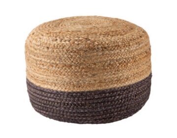 Footstool Low Seating (50x35cm) Jute Handmade Charcoal