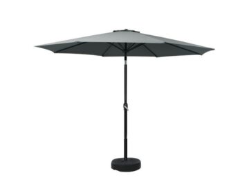 Outdoor Umbrella Shade UV Protection (3m) Charcoal + Base