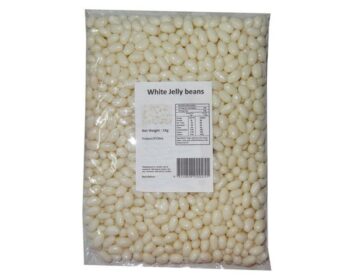 Lolly Bulk Pack 6 x (1kg Bag) Mini Jelly Beans Coconut Flavour White