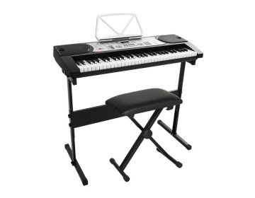 Electronic Keyboard Piano Musical Instrument (61-key) Electric Silver