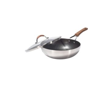 Frying Pan Cooking Skillet (30cm) Non-stick SS Silver